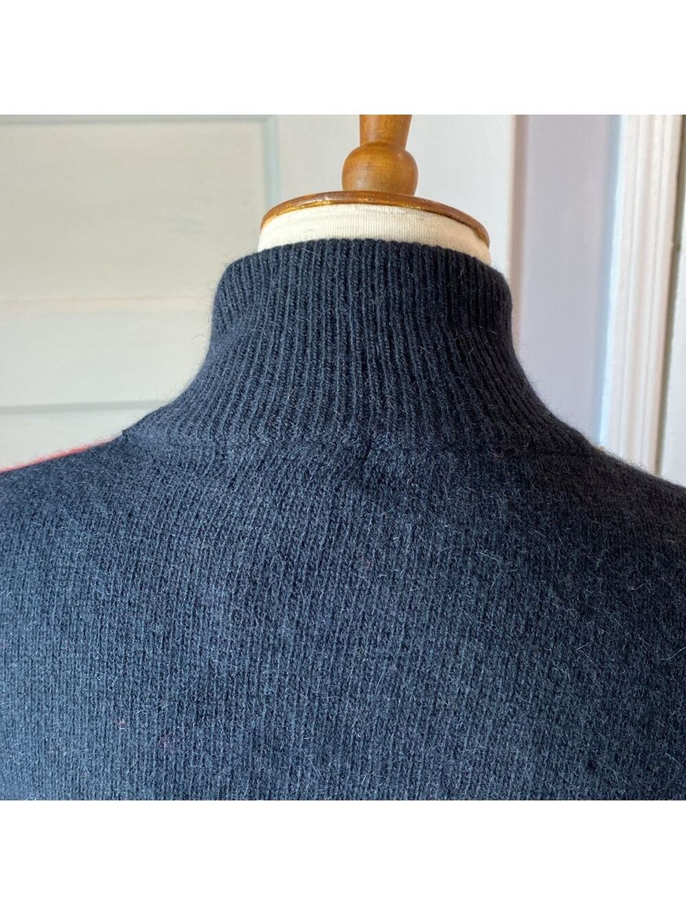 Vintage IB Sports Geometric Color Block Angora Lambswool Blend Sweater, Size M - Picture 11 of 12